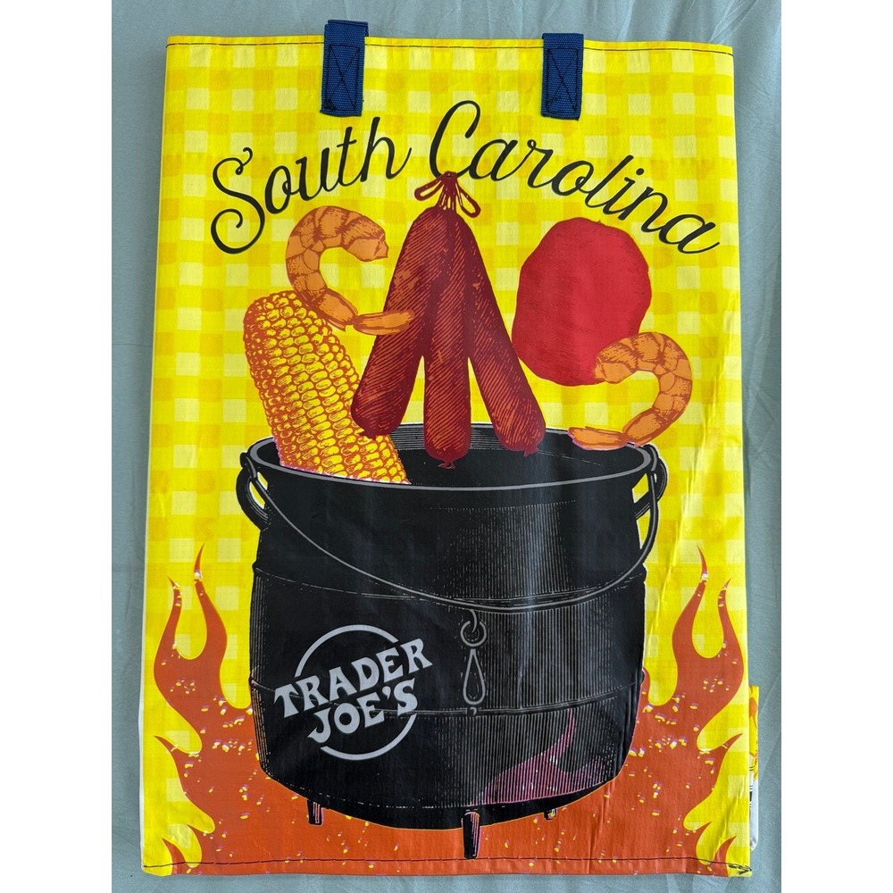 Trader Joe's South Carolina Boil‎ Reusable Tote Bag Seafood Theme (2025)